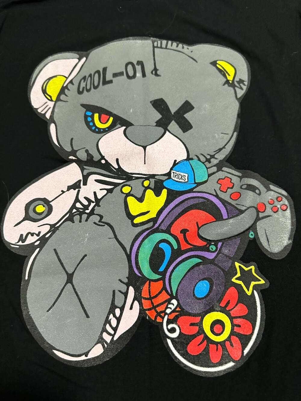 Return to Sender COOL-01 Graphic Bear Print Short Sleeve T-Shirt, Size XL